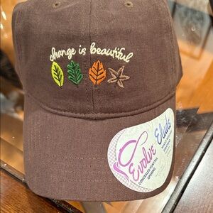 REVOLVE Brown Embroidered Women's Hat